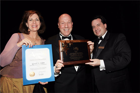 Gerald A. Klein receiving the Trial Lawyer of the Year-2009, Award from Orange County Trial Lawyers Association