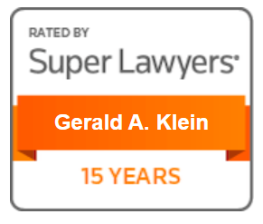 Rated By Super Lawyers | Gerald A. Klein | 15 Years