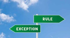 Rule| exception